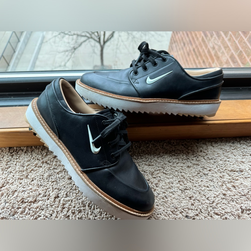 Like New Nike Janoski G Tour Men’s Golf Shoes Black Leather size 9.5